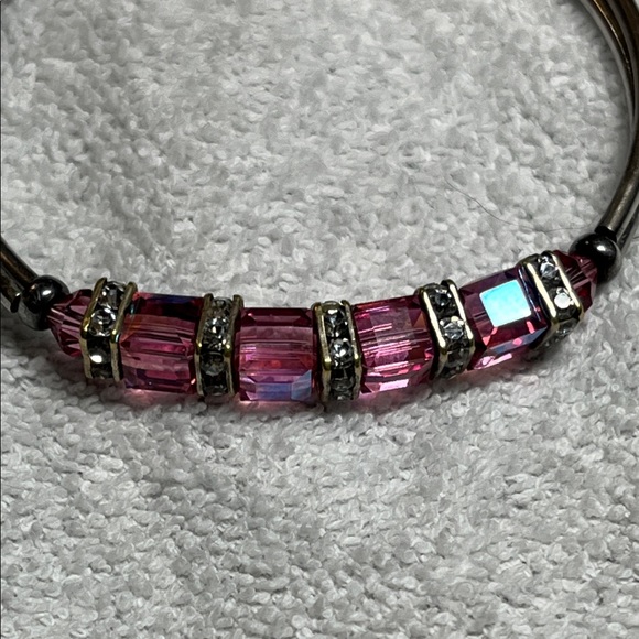 Chic 925 Pink Gemstone Bracelet - Picture 2 of 5